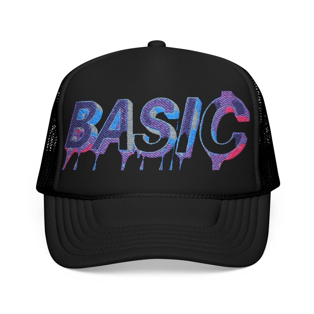 OTTO Black Trucker Hat with Multicolor BASIC Design